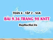 Bài 9.36 trang 98 Toán 6 Tập 2 Kết nối tri thức